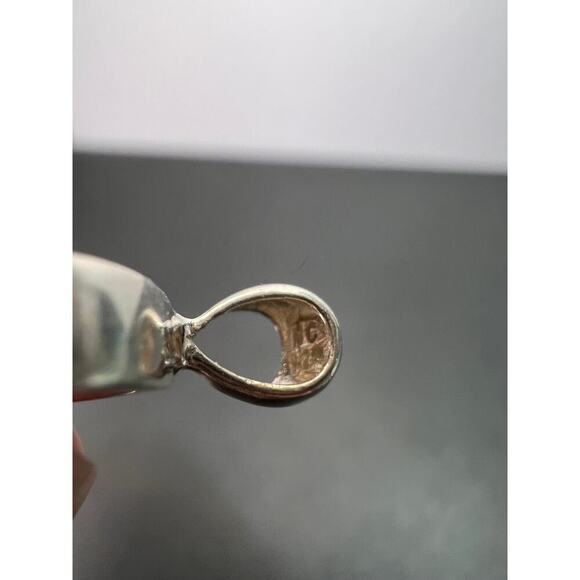 NEW Watermelon Tri color tourmaline sterling silver pendant 1.65 grams - Picture 3 of 8